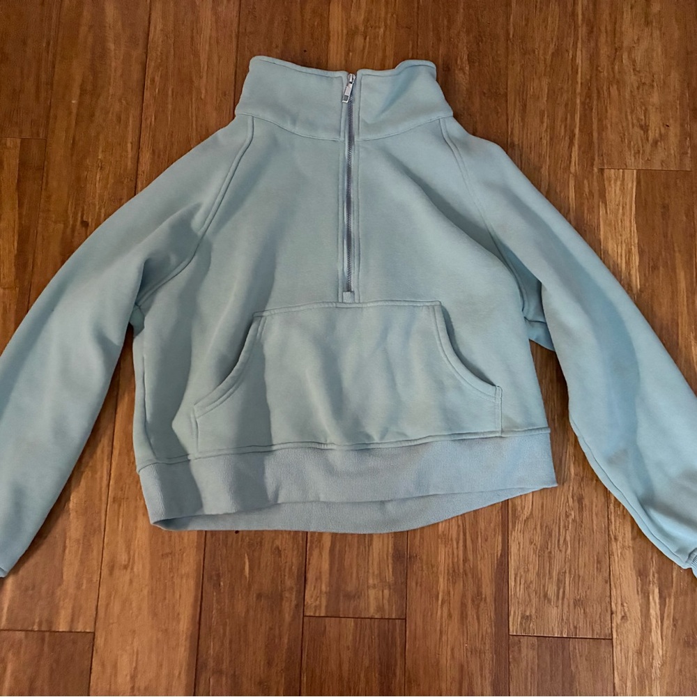 Amazon Blue Cowl Neck Sweater Soft Knit